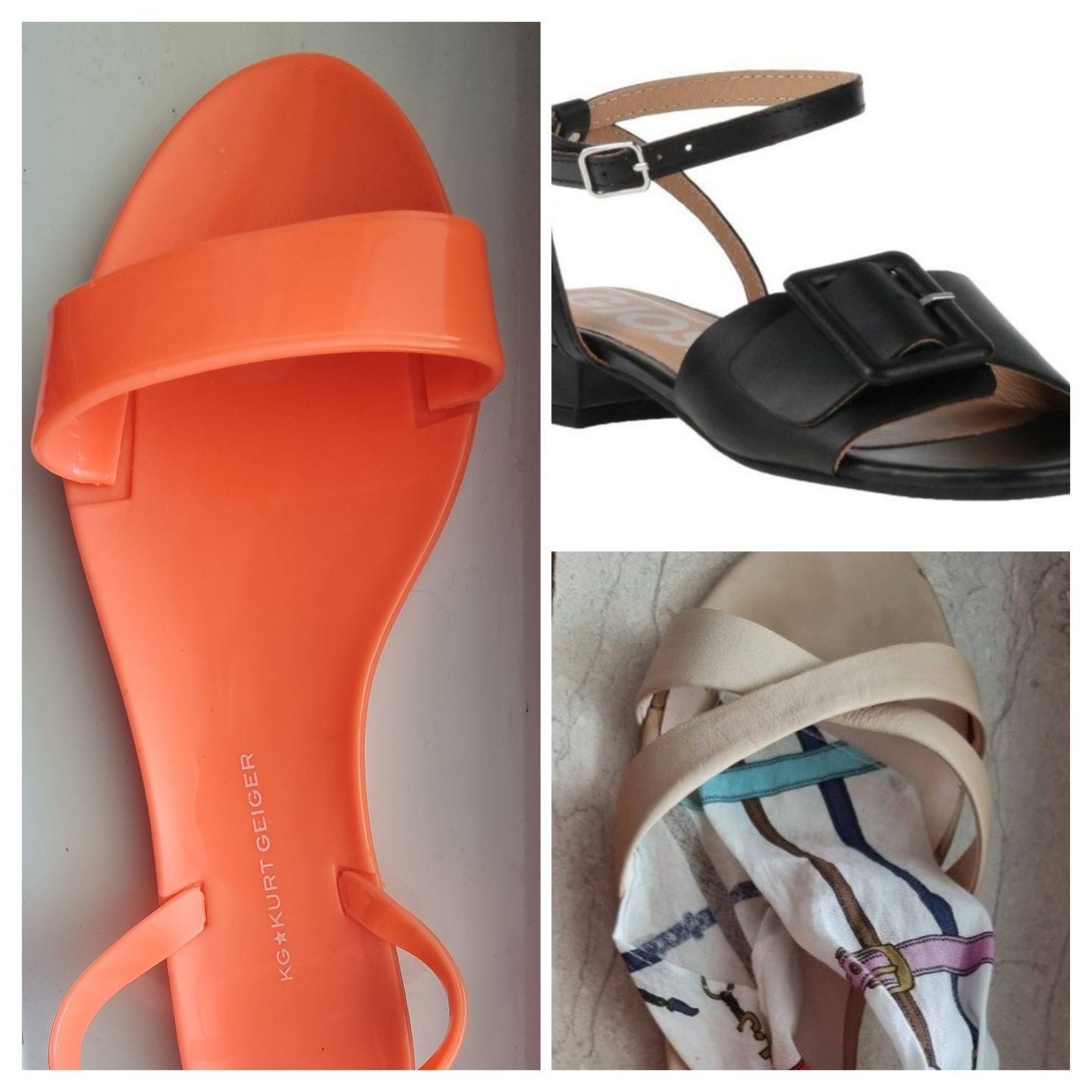 Кожени сандали GIOSEPPO + LIU JO + PVC сандали KURT GEIGER