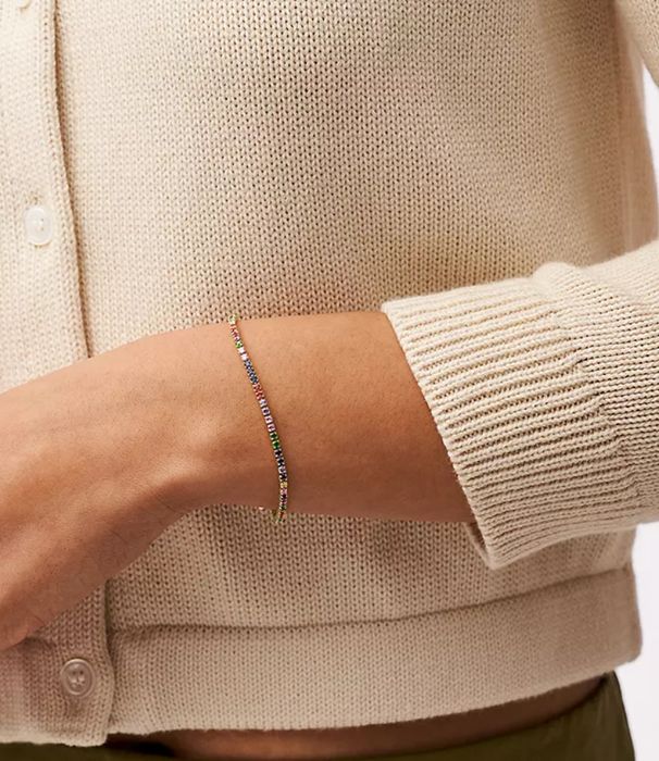 Fossil гривна с цветни камъни