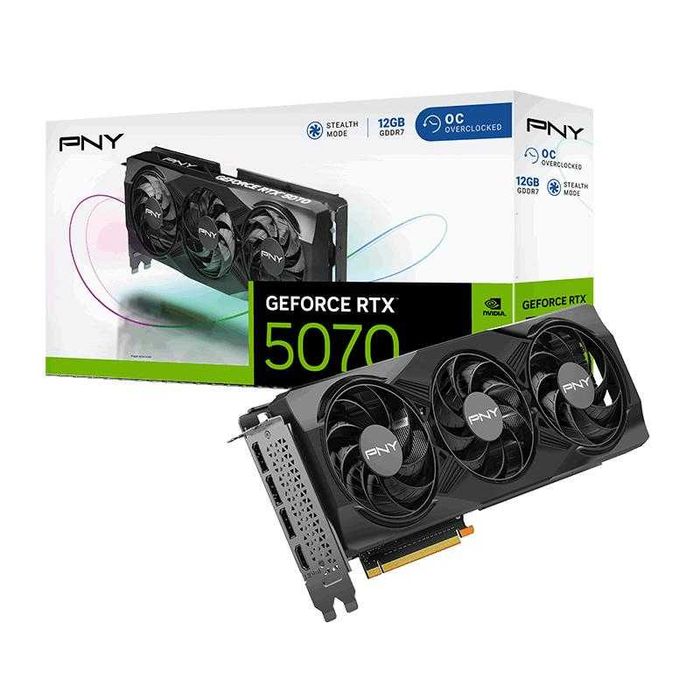 PNY GeForce RTX™ 5070 Overclocked Triple Fan GPU