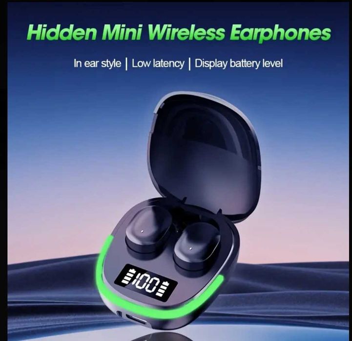 Безжични слушалки G9 Cool с LED дисплей и калъф за зареждане