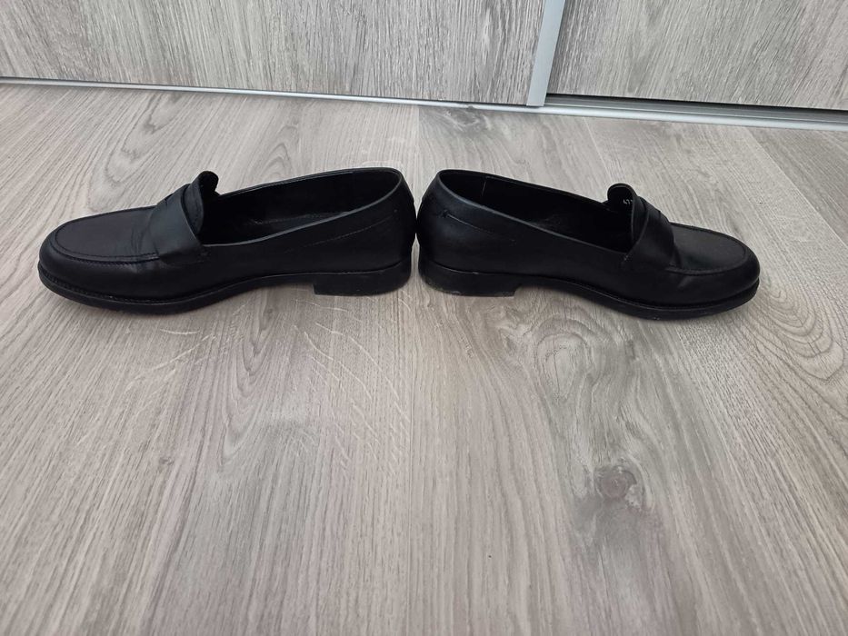 Pantofi mocasini dama Anna Cori negri din piele naturala marimea 38