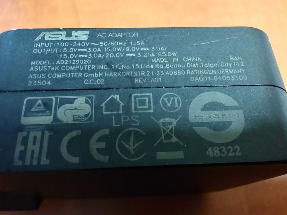 Incarcator Premium laptop Asus AD2129020 20V 3.25A 65W USB-C ZenBook