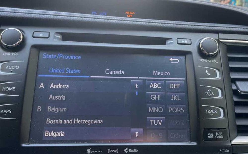 2025 BG карта навигация Тойота Канада USA cars Toyota Prius RAV4 Corol