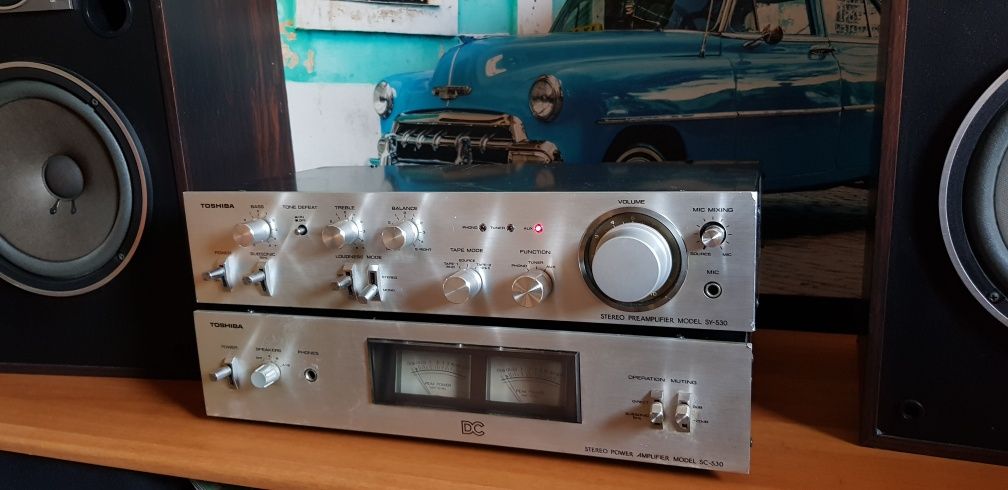 Amplificator statie putere Toshiba SC 530 și preamplificator SY 530