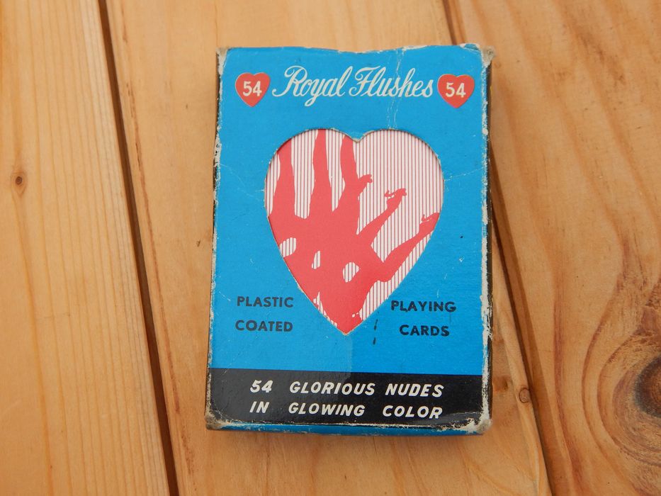 Стари Еротични карти за игра пълен комплект от 54 бр. Белот Покер