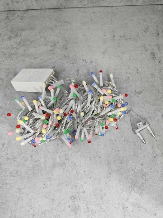 Instalație Luminoasă LED 200 LED, 18M, Multicolor, fir alb, 8 Funcții