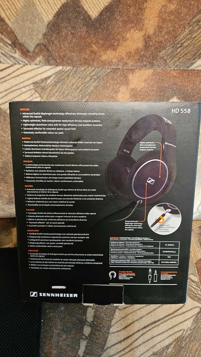 Casti audio cu banda Sennheiser HD 558, Negru