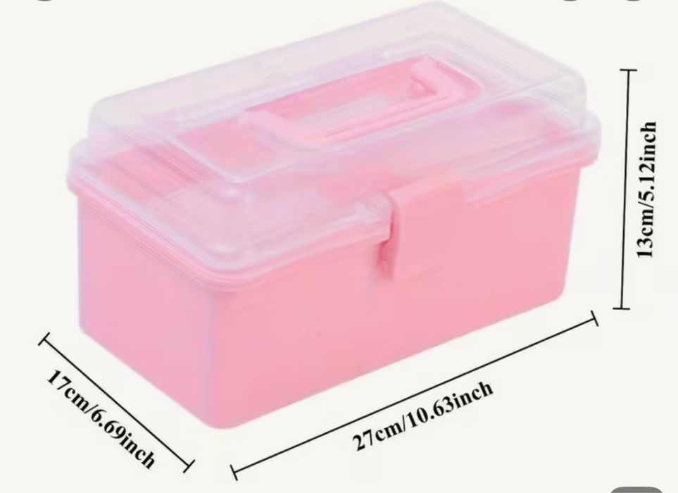 Cutie roz mare 550 elastice par, capac transparent, cadou Craciun