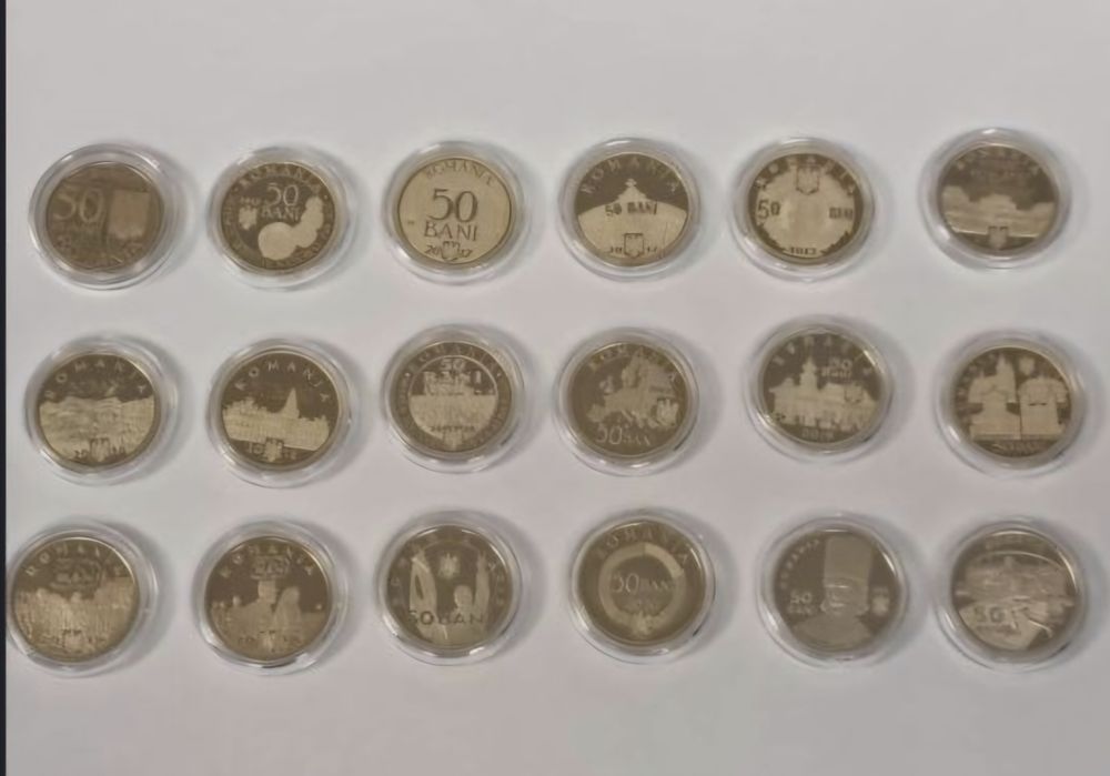 50 bani proof monede colectionare BNR