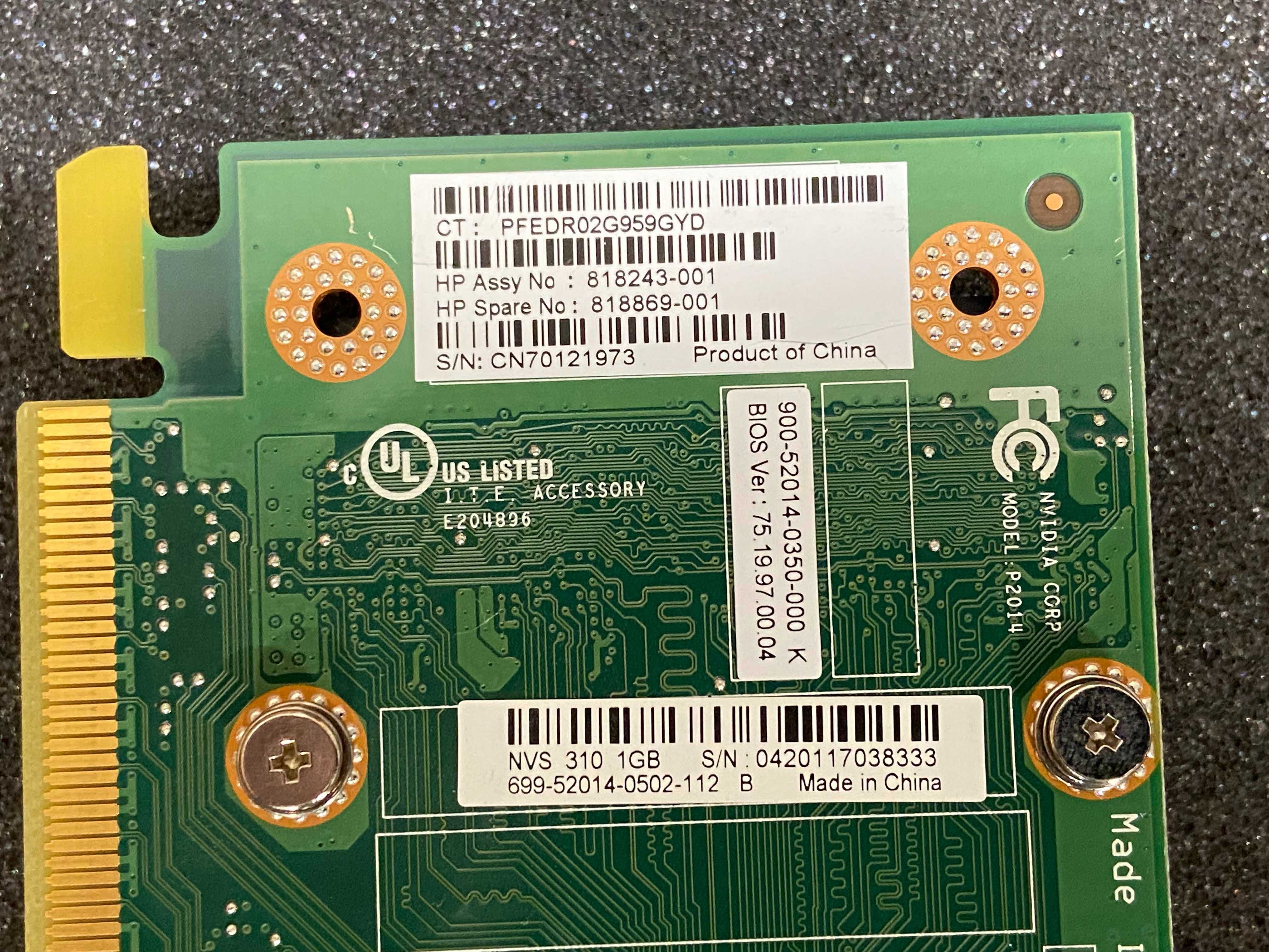 NVIDIA NVS 310 1GB професионална графична карта GPU