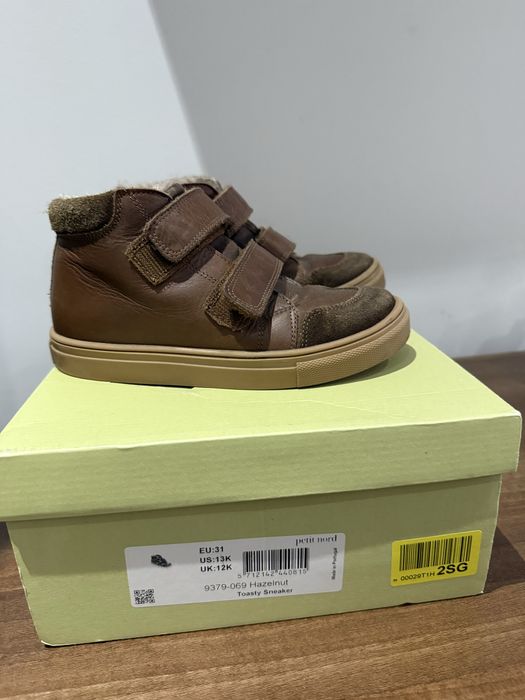 Ghete Petit Nord Copenhagen, imblanite din piele maro, marimea 31