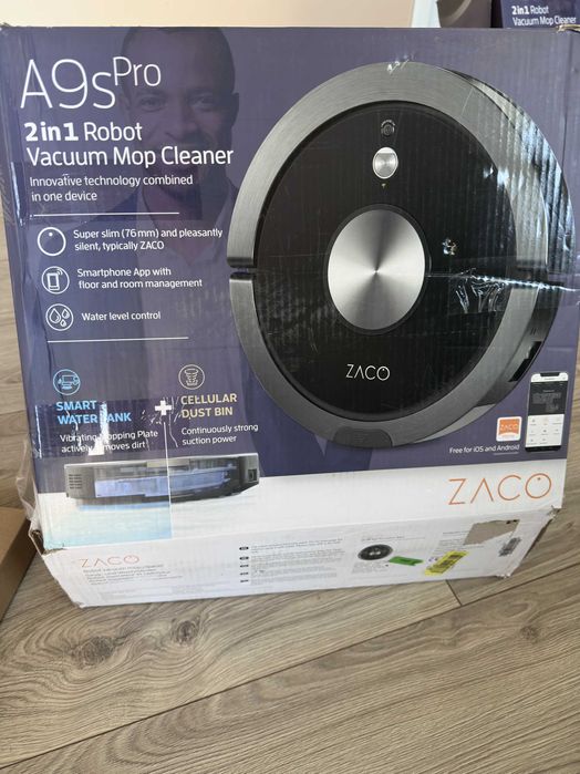 Aspirator robot ZACO A9sPro cu funcție de spalare, aplicație și Alexa