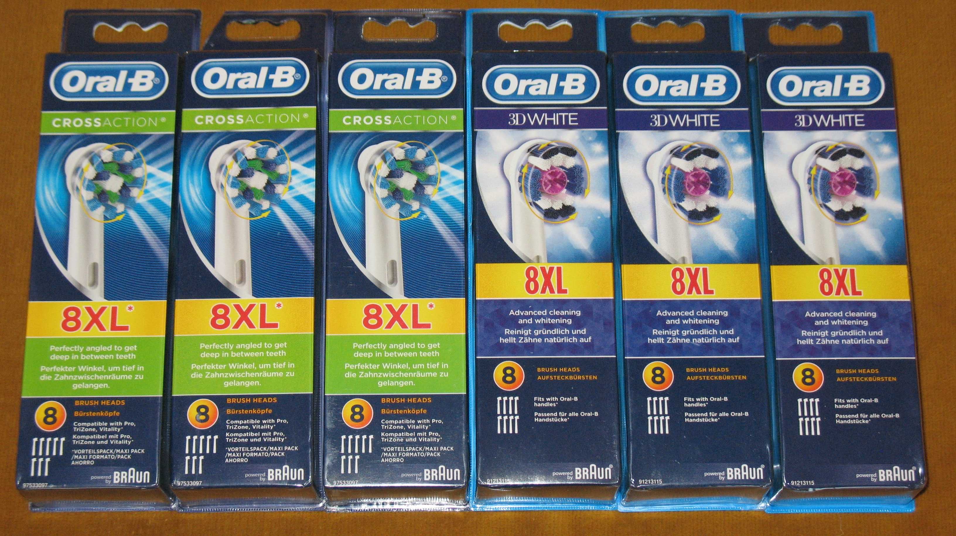 Oral b cross , floss , 3d white , sensitive