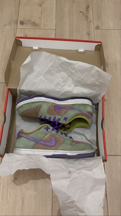 Nike dunk low green and brown