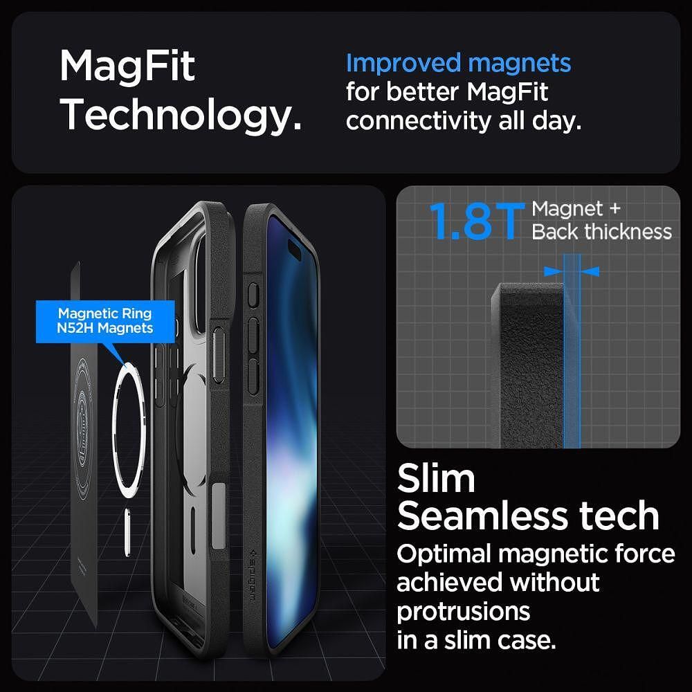 Кейс spigen core armor magsafe за iphone 16 pro max - matte black