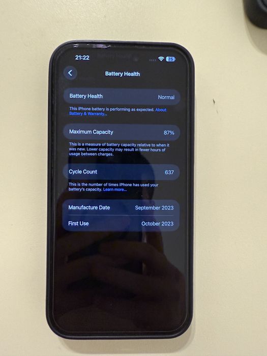iPhone 15 Plus 128GB – Negru, Liber de rețea, Folosit