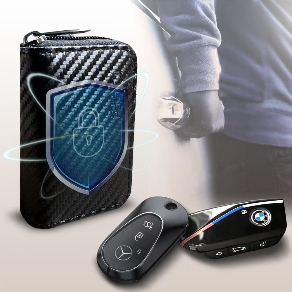Калъф за ключове с RFID защита – Карбон дизайн