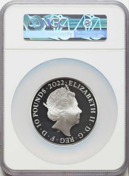 2022 Henry VII - 5oz £10 - NGC PF70 First Releases -Кутия и Сертификат