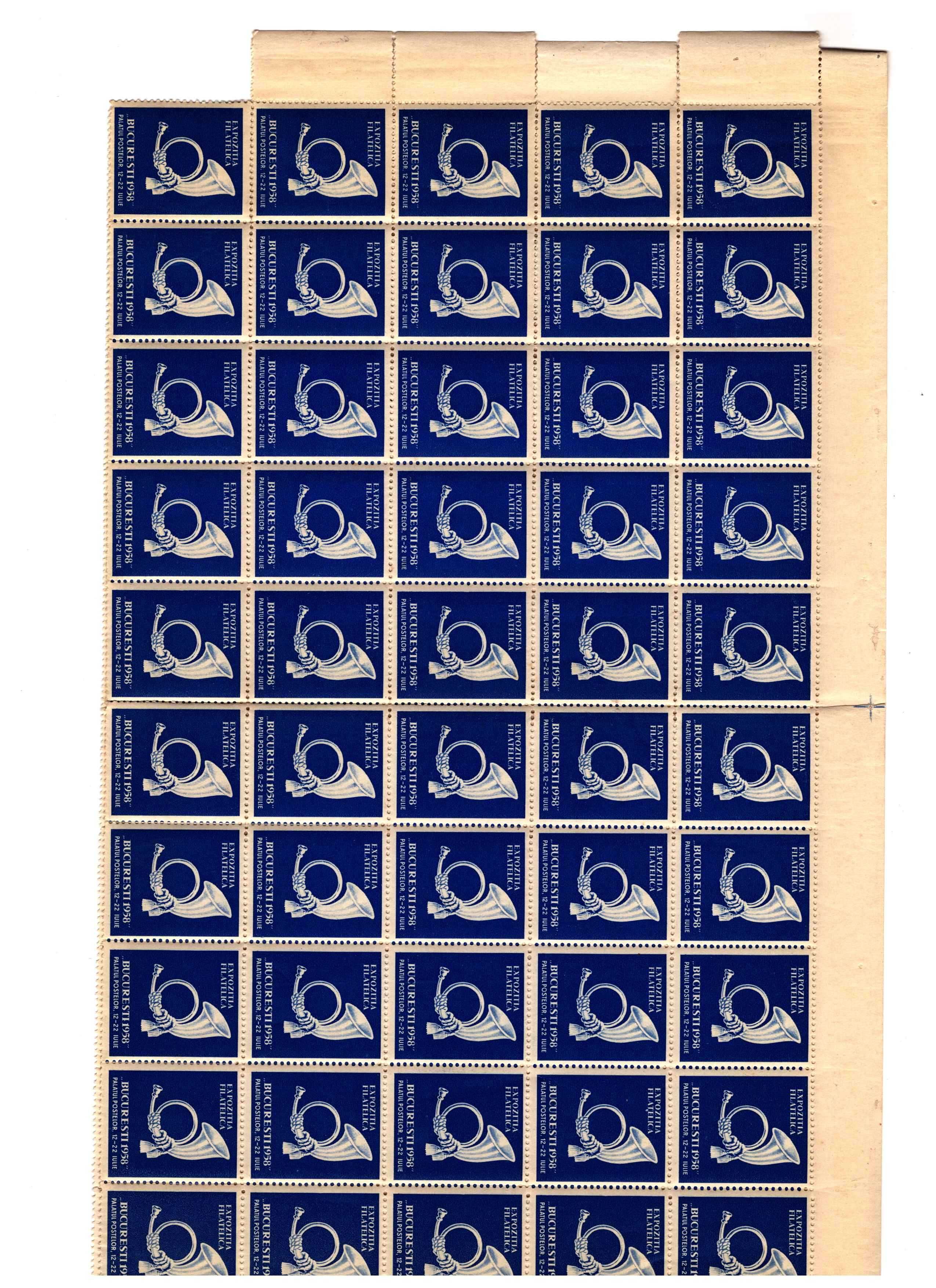 timbre filatelice - centenar Posta Romana 1958