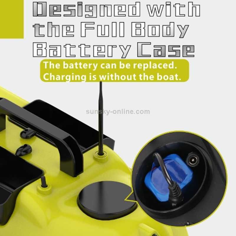 Корабче за захранка Flytec D18B с GPS LCD дистанционно Oбхват до 500 м