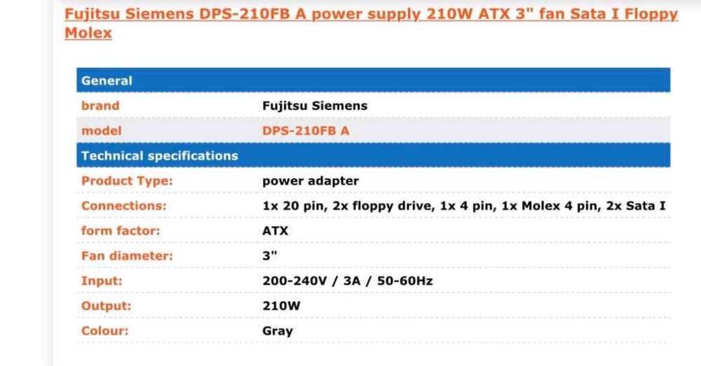 fijitsu siemens dps210fb a