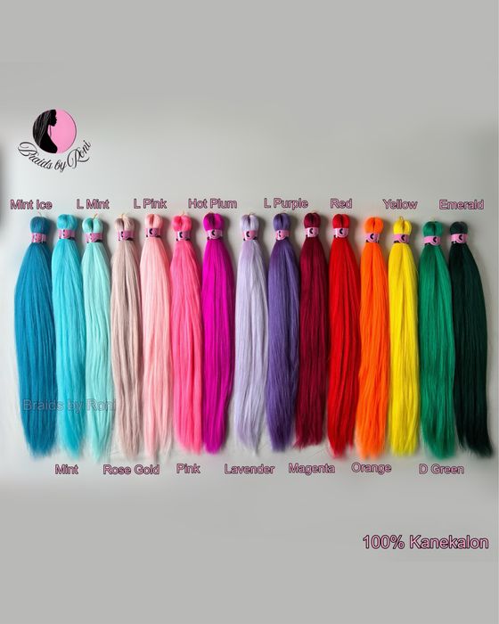 100% Канекалон, висококачествен материал за плитки