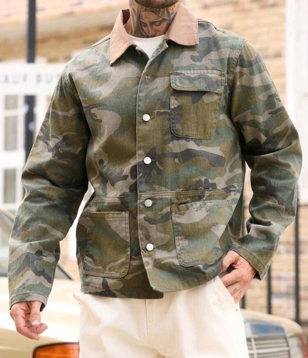 Нови мъжки военни камуфлажни дънкови деним памук якета Хл