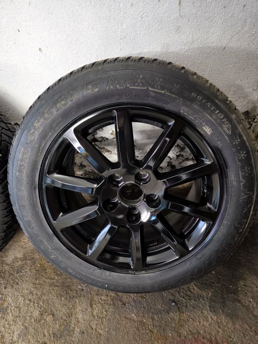Set roti M+S Jante si anvelope iarna 225 55 16 5x112 audi vw skoda sea