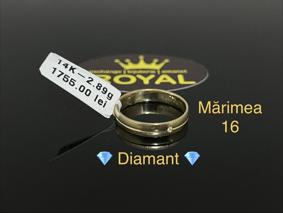Bijuteria Royal CB : Inel cu diamant aur 14k 2,89 grame