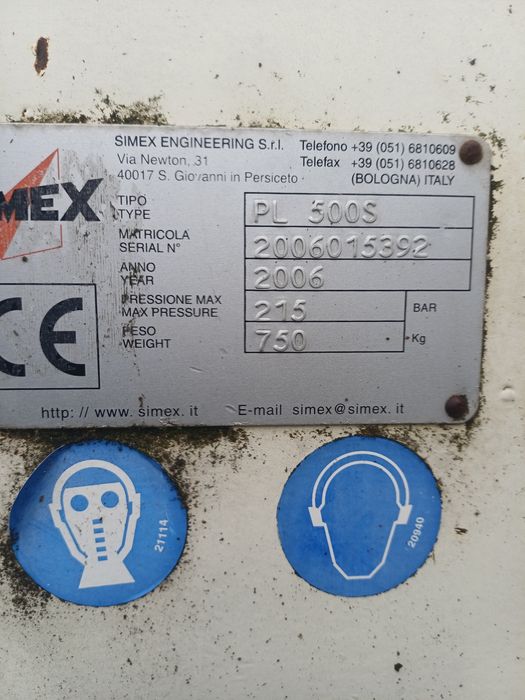 Freza tocat asfalt SIMEX PL500 cu translație hidraulica