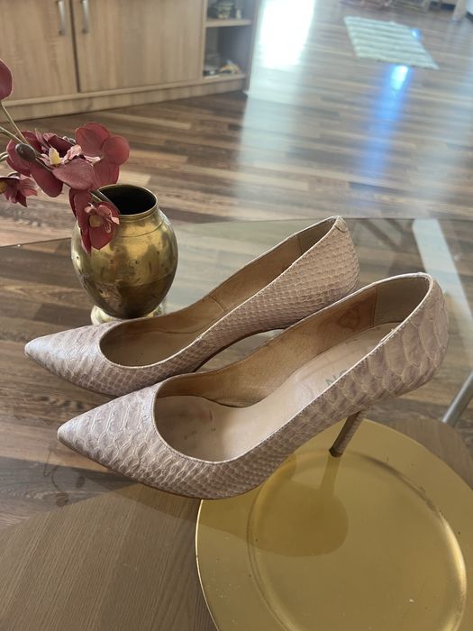 Pantofi stiletto piele naturala