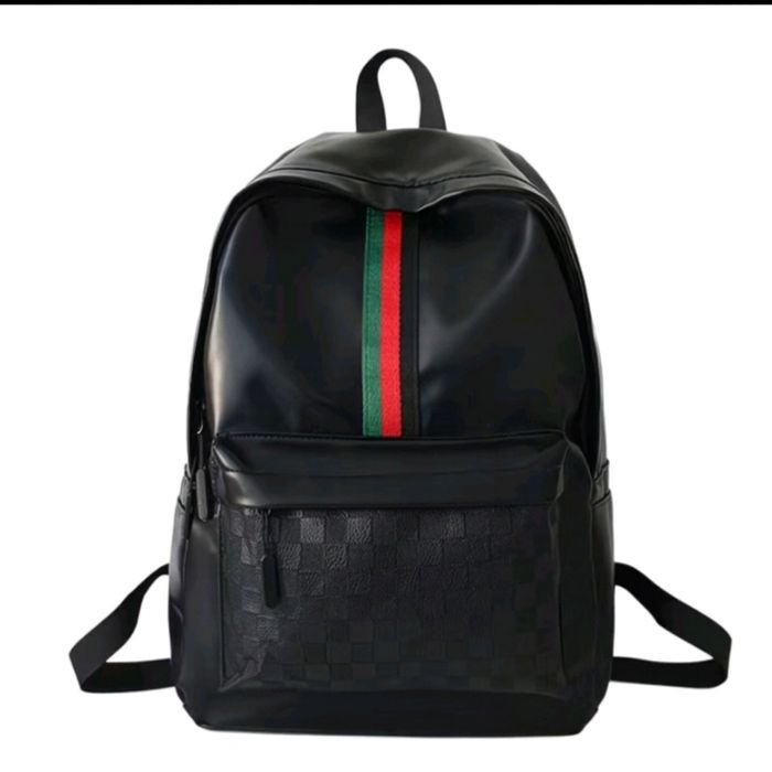 Кожаный рюкзак, чёрный, дизайн , Унисекс под Gucci