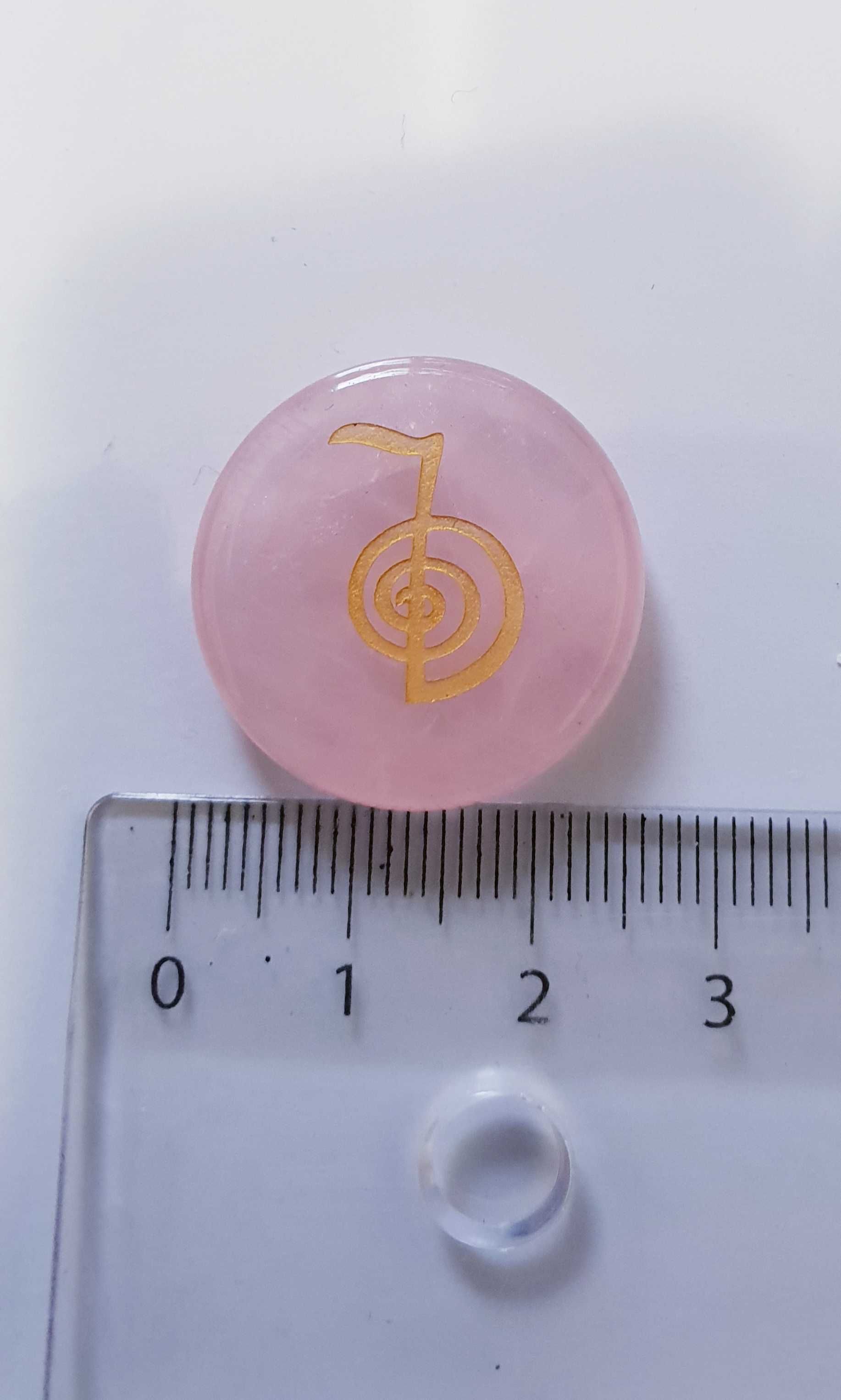 Set simboluri Reiki cristale naturale - cuart roz