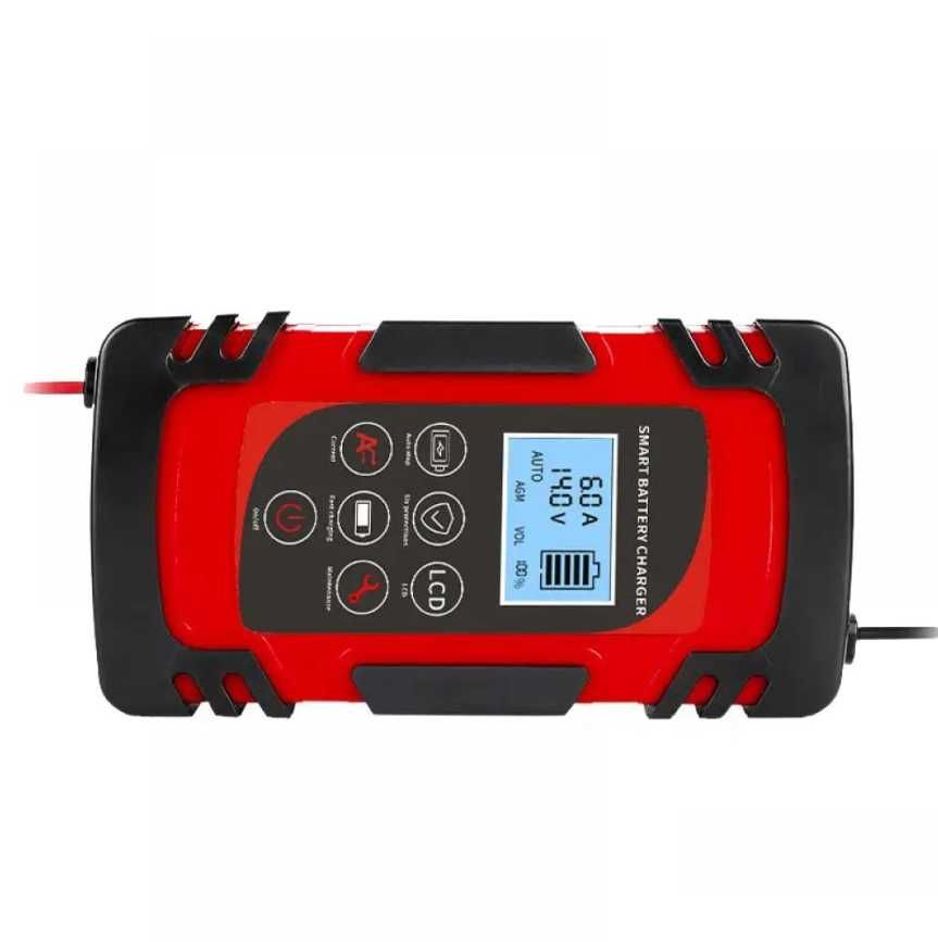 Redresor auto smart,12/24V, 4/6/8A, 100 Ah, incarcare inteligenta Rosu