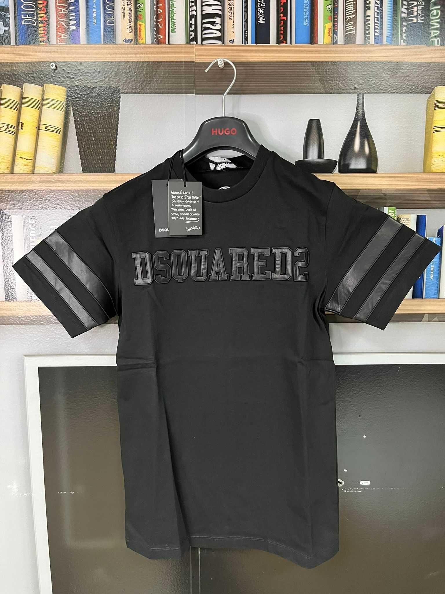 Мъжка oversize тениска Dsquared Black Edition !!!