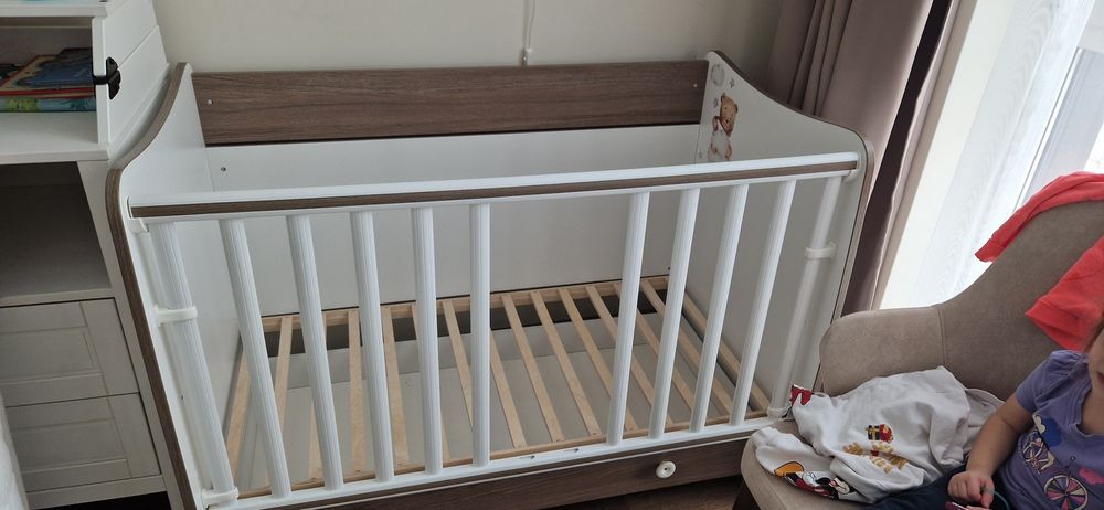 Детско креватче Lorelli Classic, Dream, White Walnut, Трансформиращ, 6