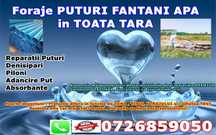 Foraje Puturi Executam Fantani Denisipari Reparati