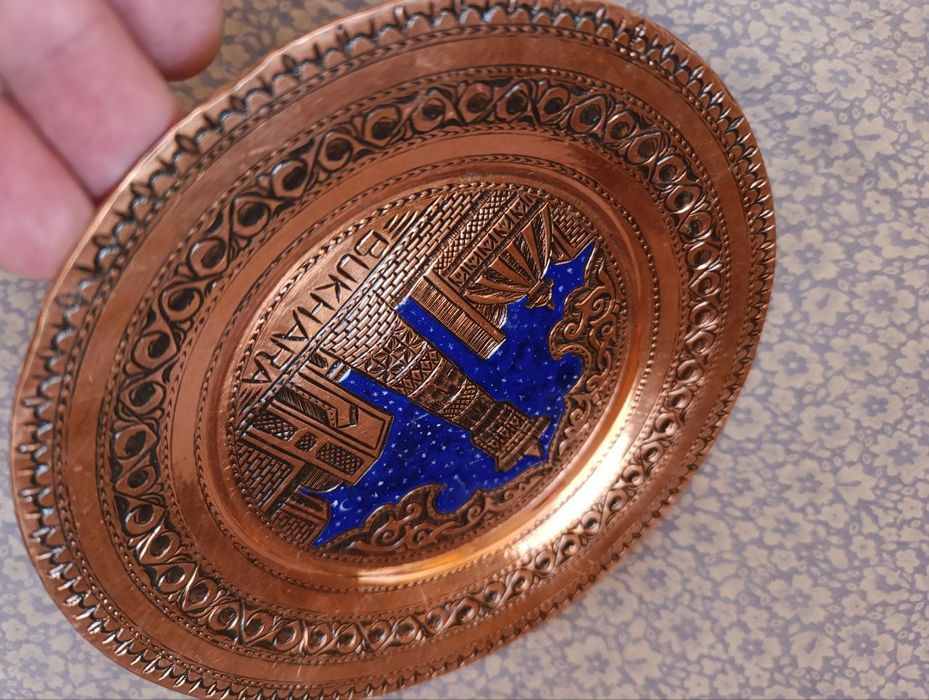 Медная тарелка Бухара , шкатулки