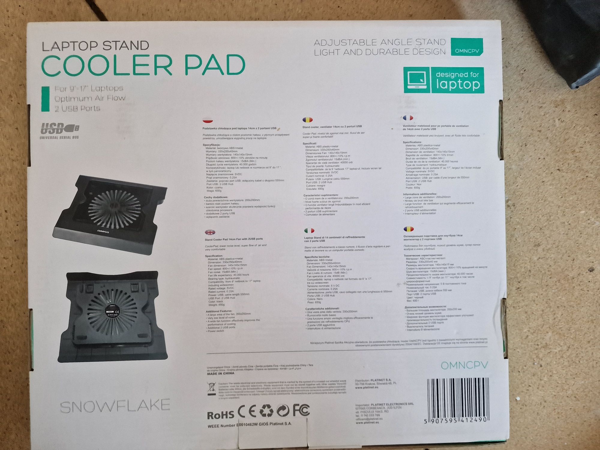 Cooler laptop 9" - 17"