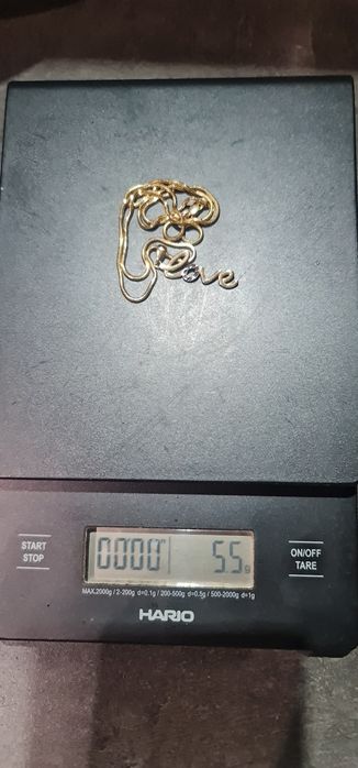 Vand lant cu pandantiv, aur 14k