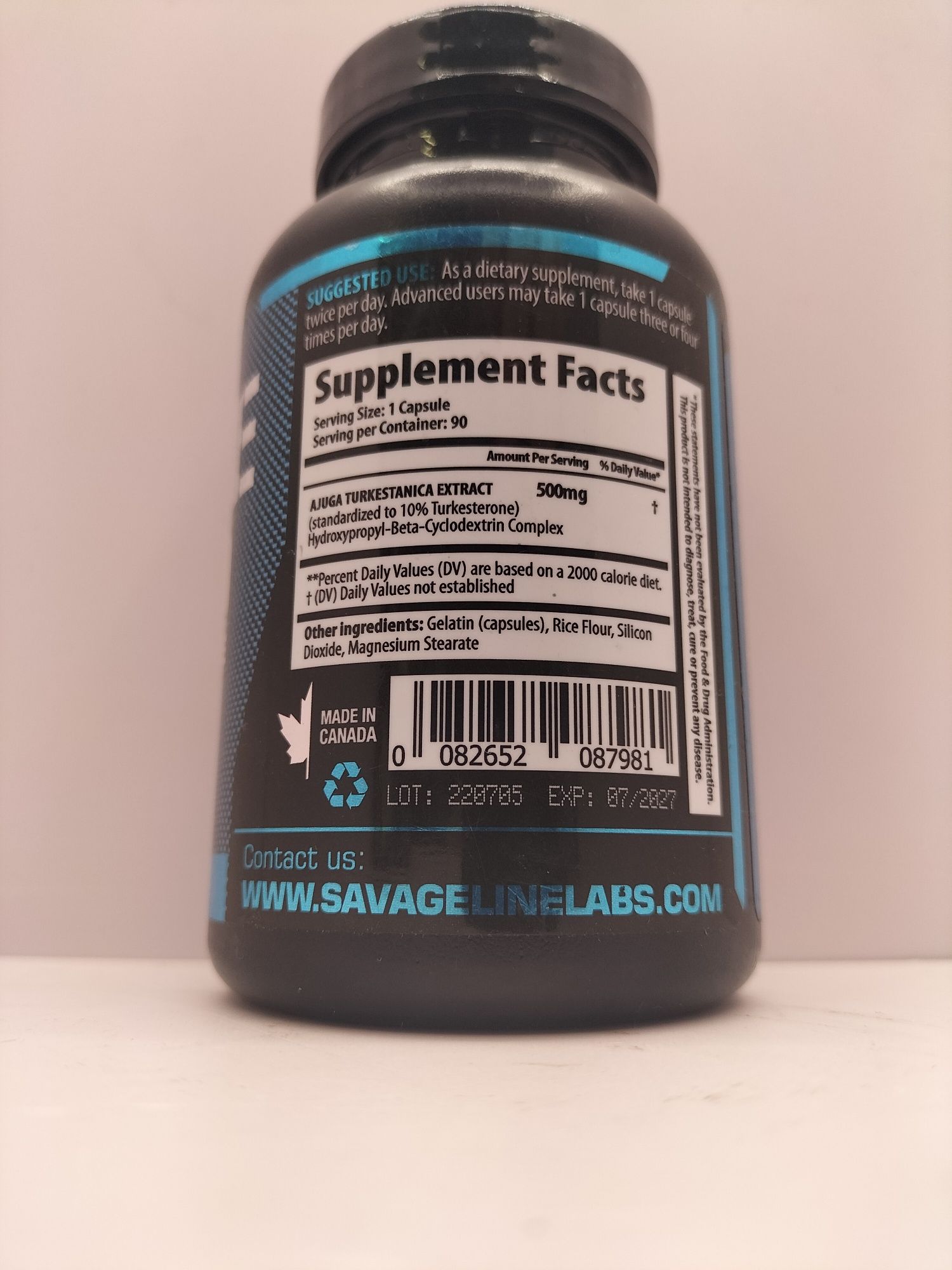 Savageline T-500 Turkesterone 90 capsules