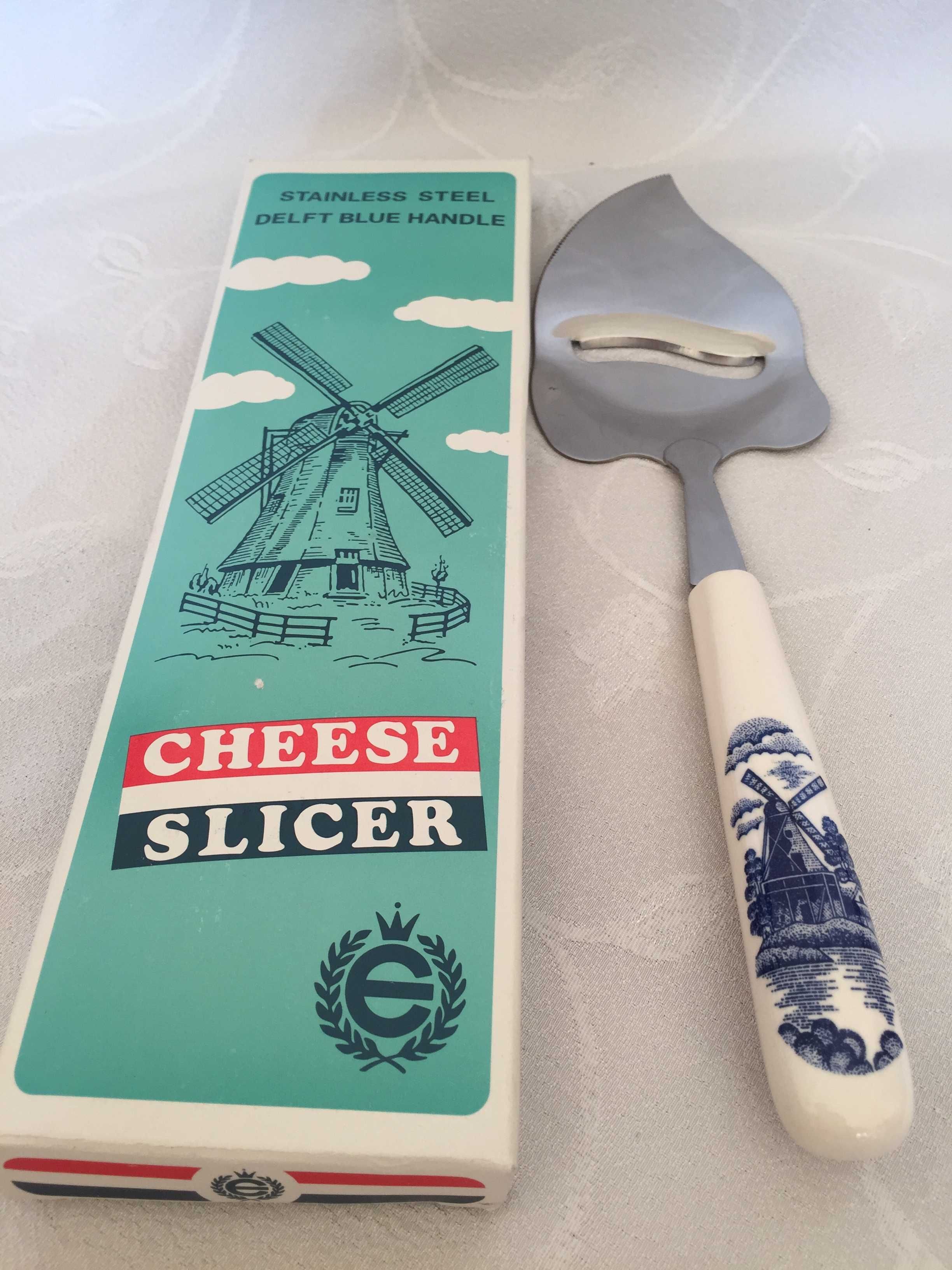 Нож / слайсер/  шпатула за сирене с керамична дръжка Elesva Delft blue