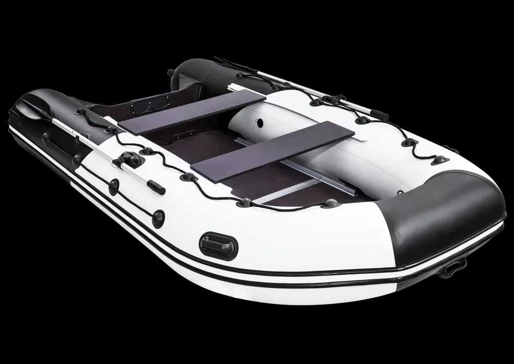 Лодка Ривьера Максима 3400 СК комби светло-серый/черный