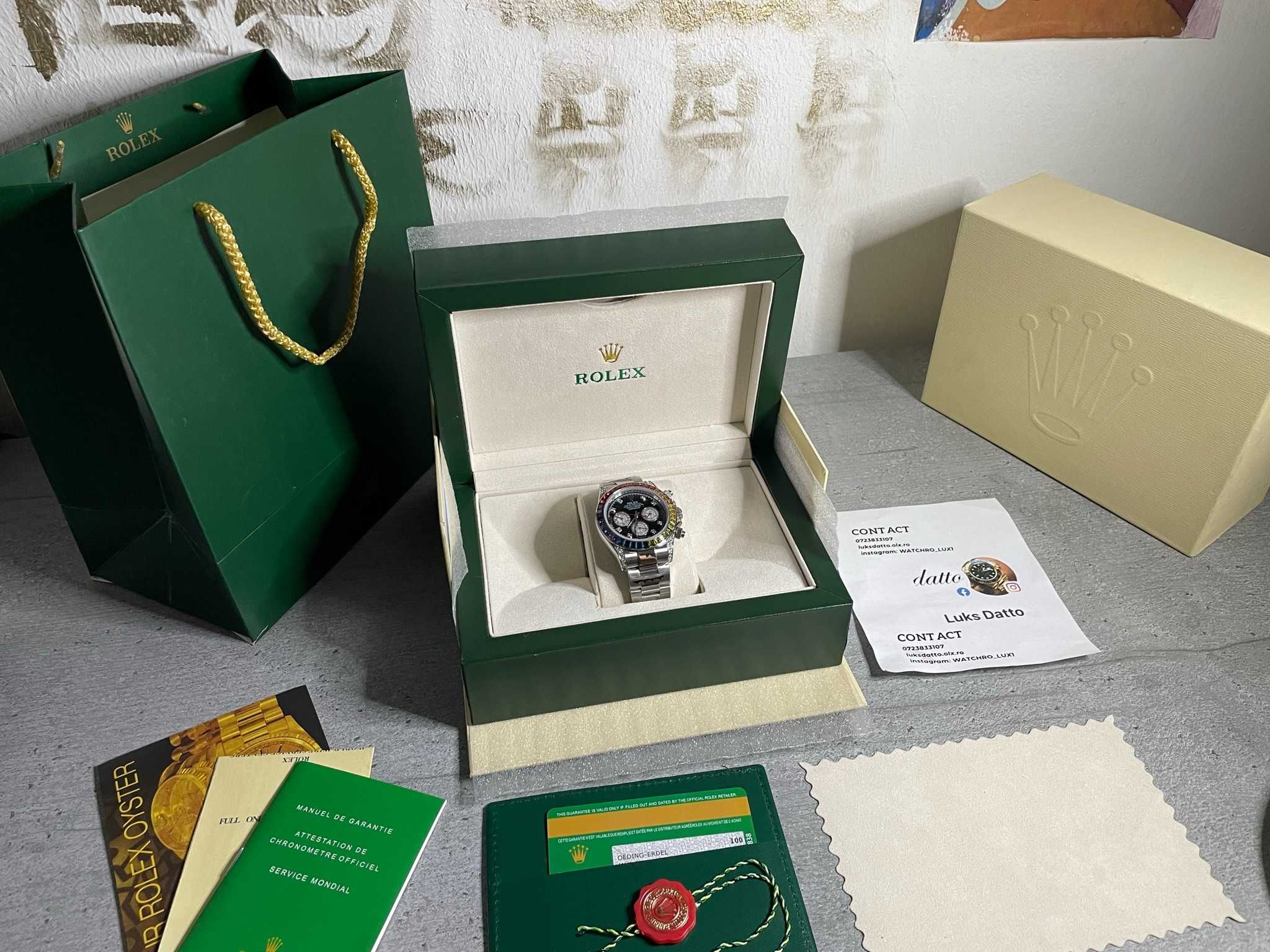 Rolex Daytona Rainbow 40 MM Silver Pietre Swaroski