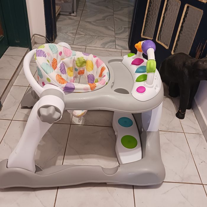 Бебешка проходилка 3 в 1 Caretero Toyz - Bounce, сива