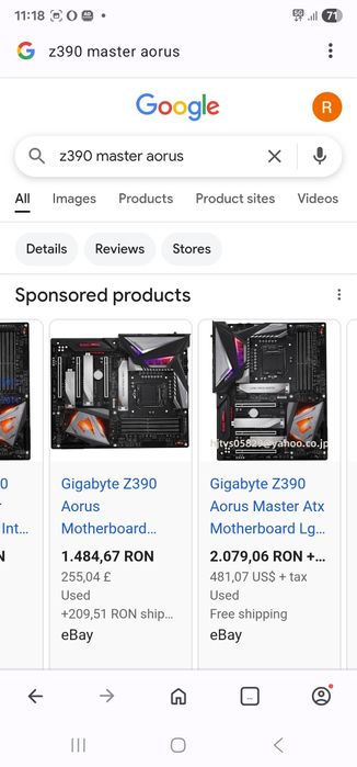 Placa de baza aorus master z390 lga 1151