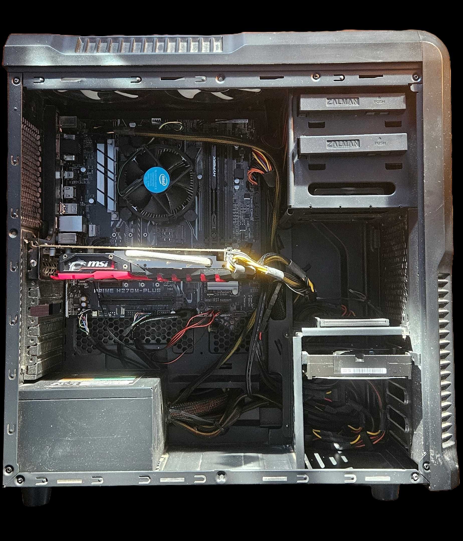 PC i3 7100, HYPERX 4 GB RAM, MSI GTX 1050TI, WD HDD 1TB + K SSD 240 GB
