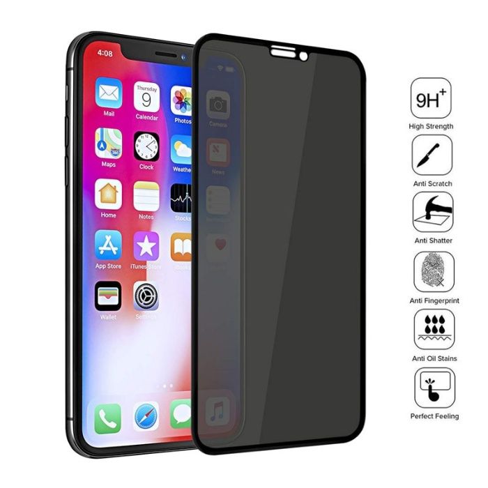 Iphone X XS MAX XR - Folie Sticla Safe Glass Curved 5D Anti Spy