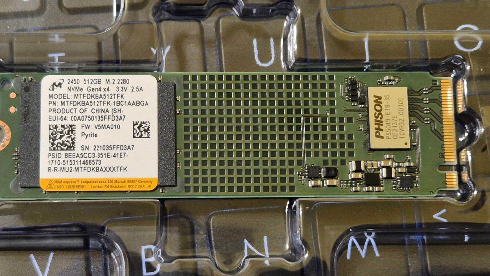 SSD 512GB PCI NVMe Gen4x4