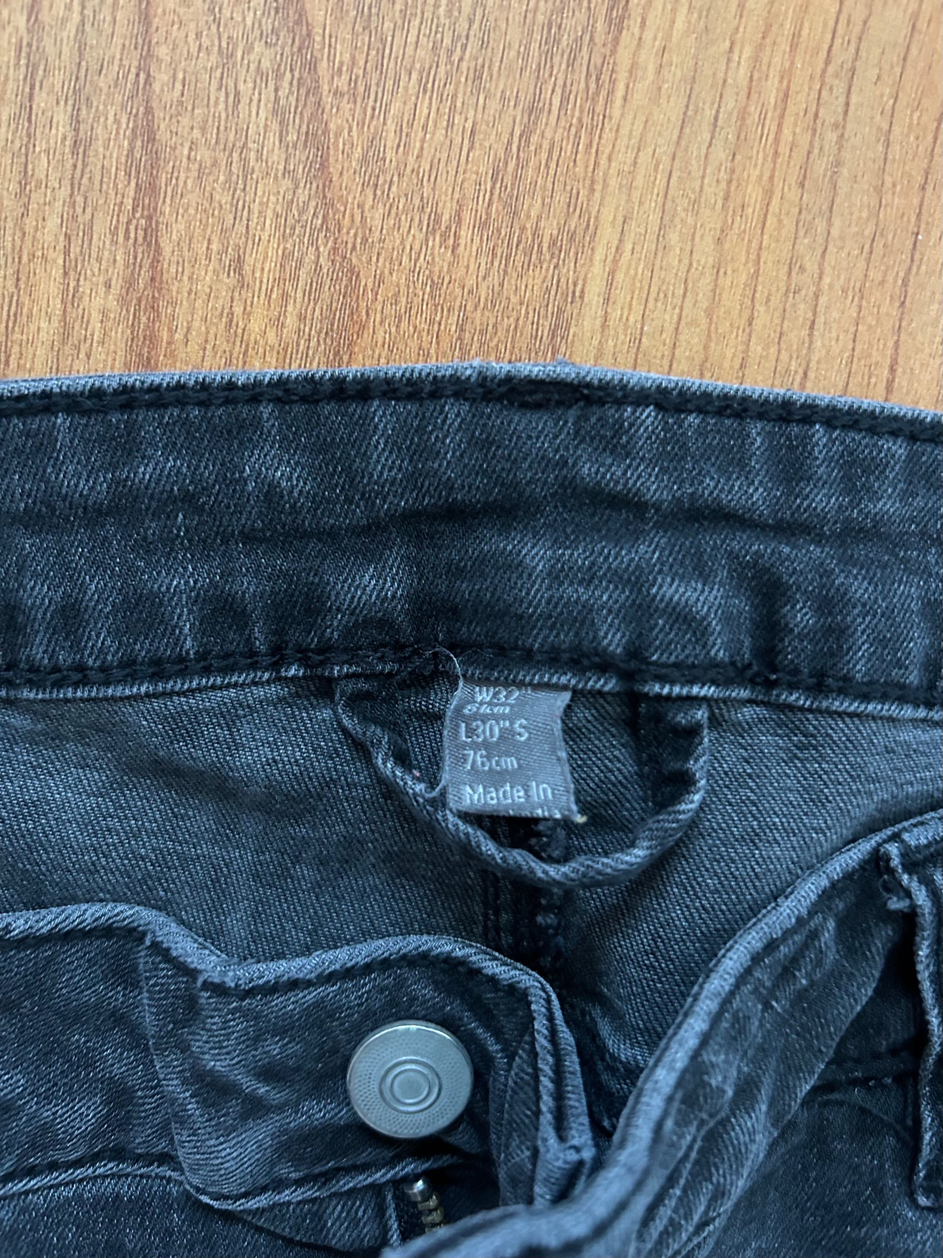 Blugi gri închis elastici slim fit